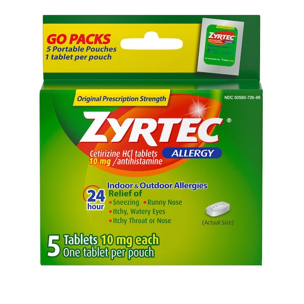 Zyrtec Zyrtec 24 Hour Hives Relief 5 Count, PK36 320430 - main